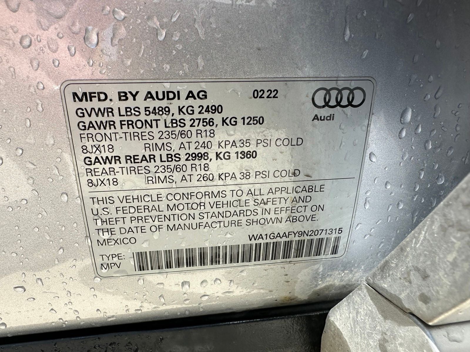 2022 Audi Q5 45 S line Premium quattro