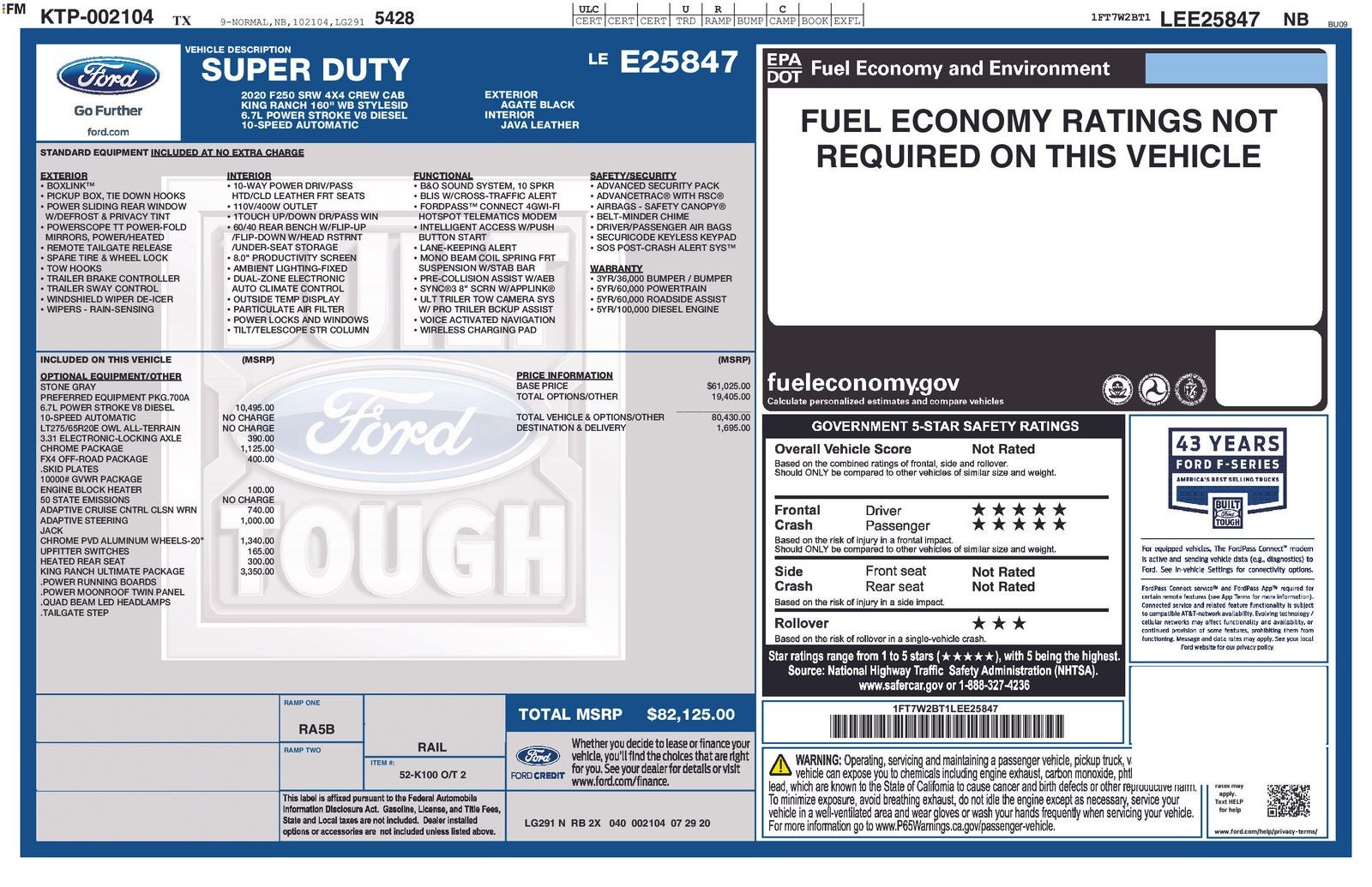 2020 Ford F-250SD F-250® King Ranch®