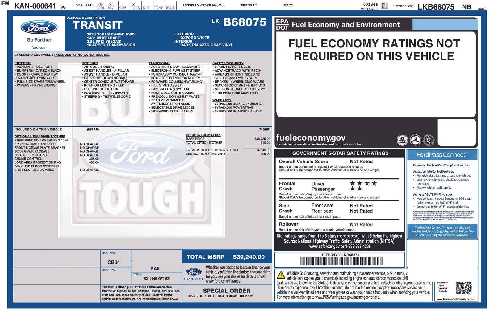 2020 Ford Transit-250 Base