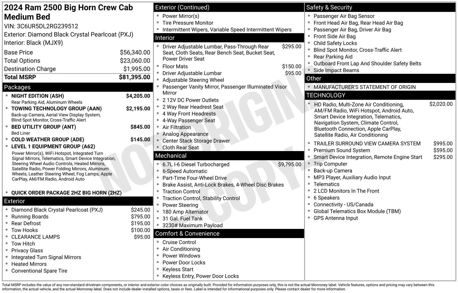 2024 RAM 2500 Big Horn