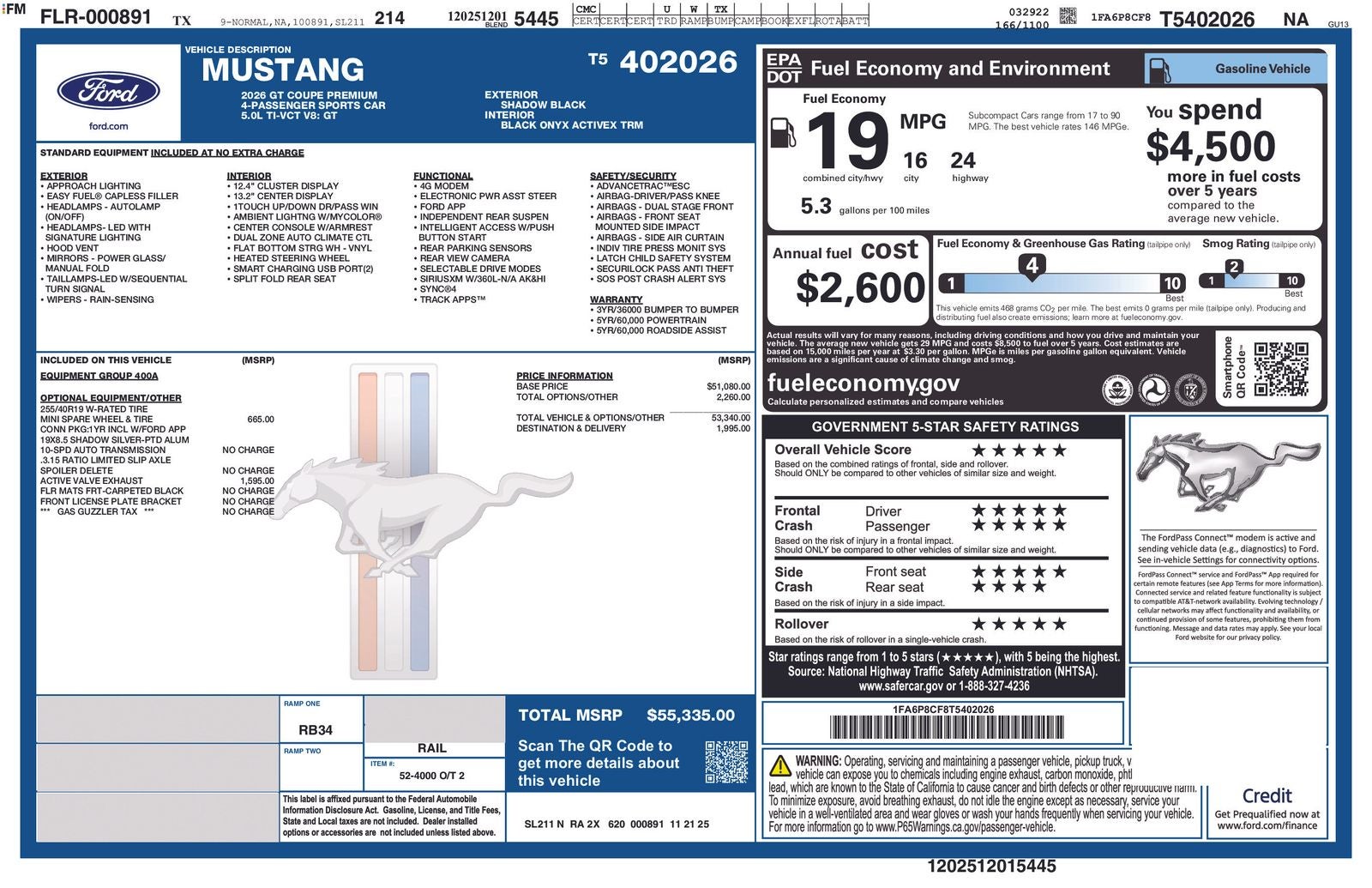 2026 Ford Mustang GT Premium