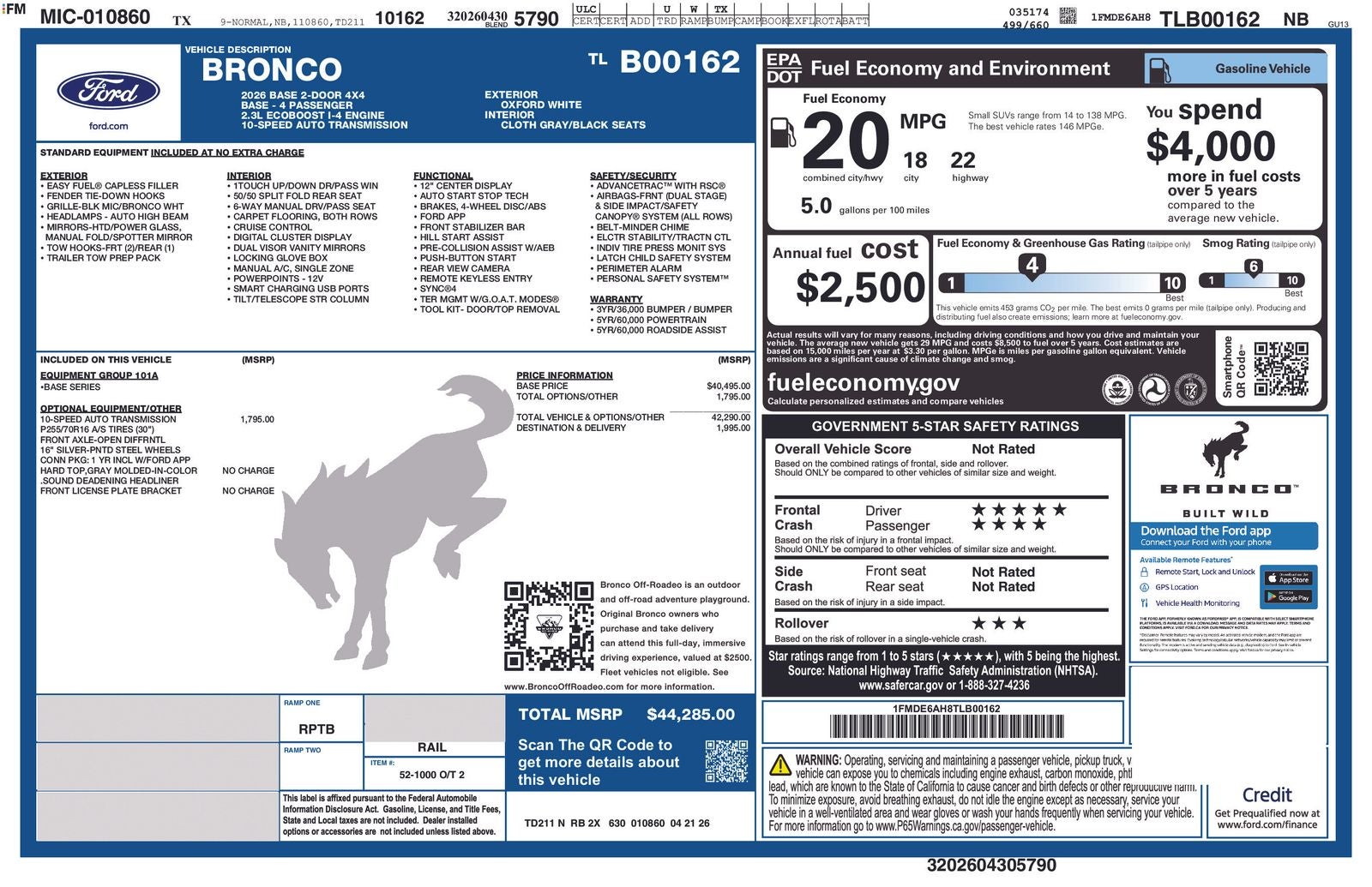 2026 Ford Bronco Base
