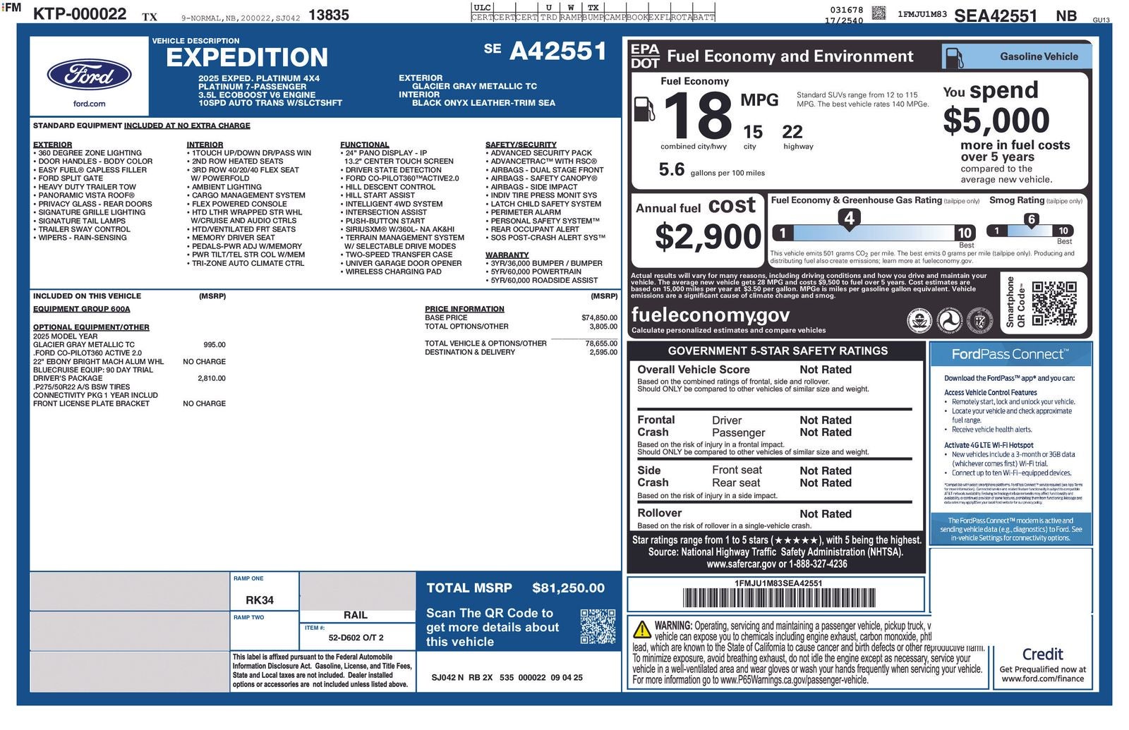 2025 Ford Expedition Platinum