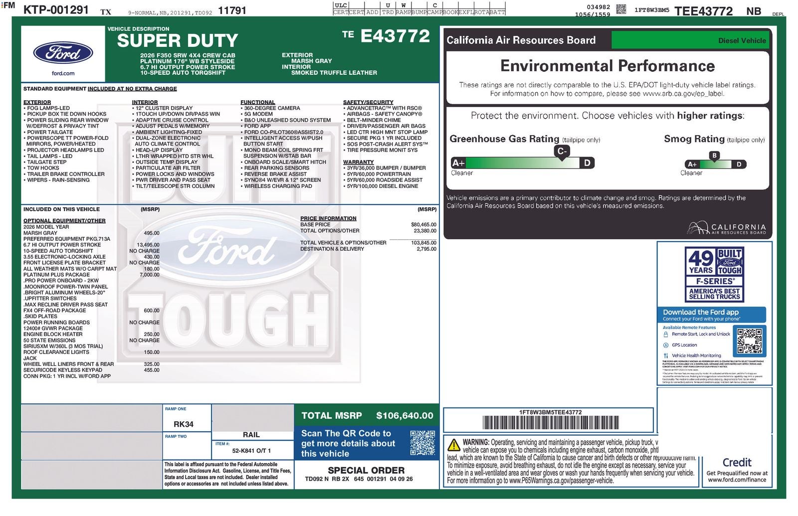 2026 Ford F-350SD Platinum