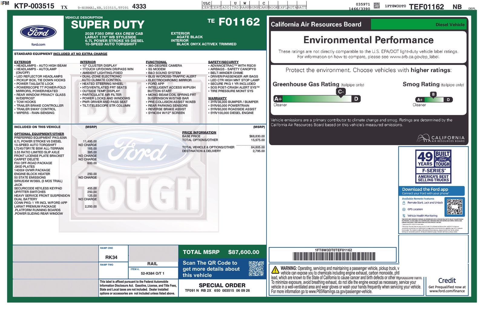 2026 Ford F-350SD Lariat DRW