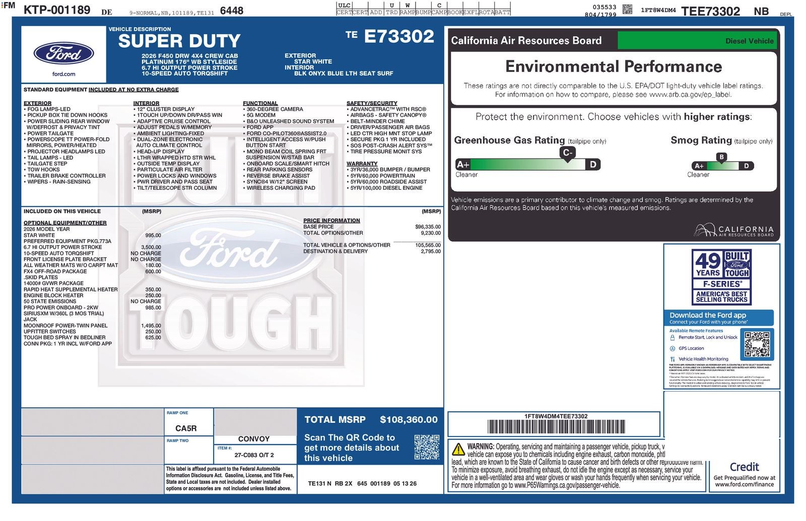 2026 Ford F-450SD Platinum DRW