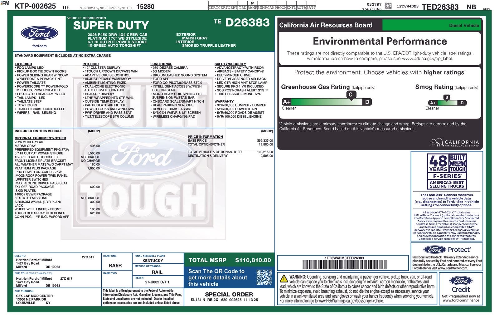 2026 Ford F-450SD Platinum DRW