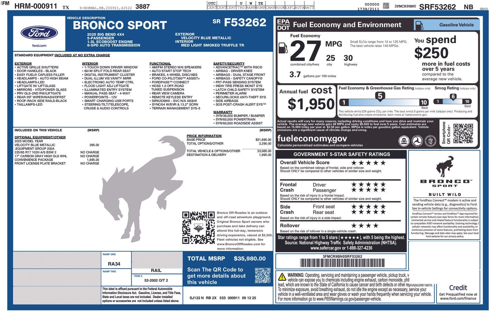 2025 Ford Bronco Sport Big Bend