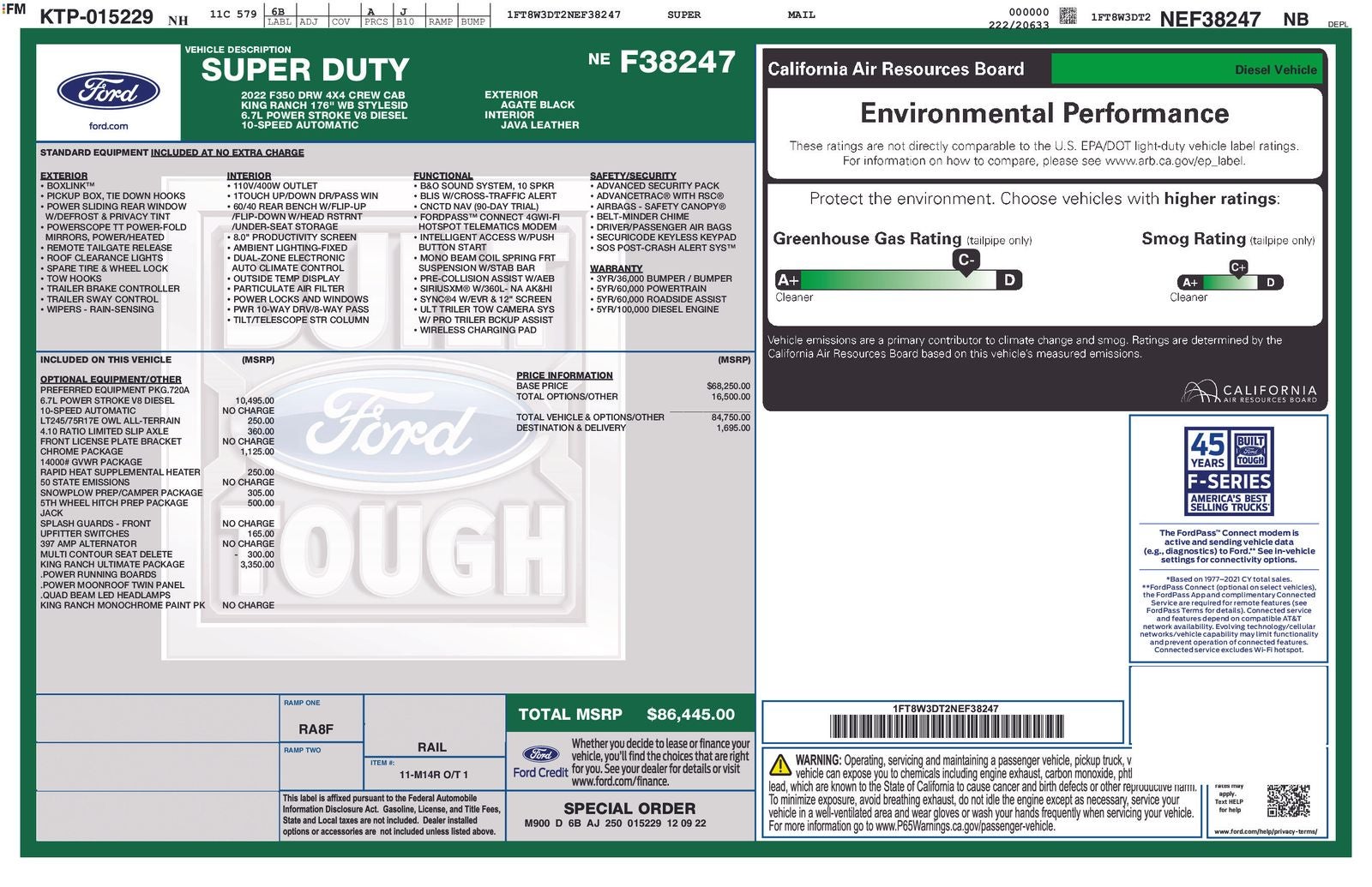 2022 Ford F-350SD King Ranch DRW
