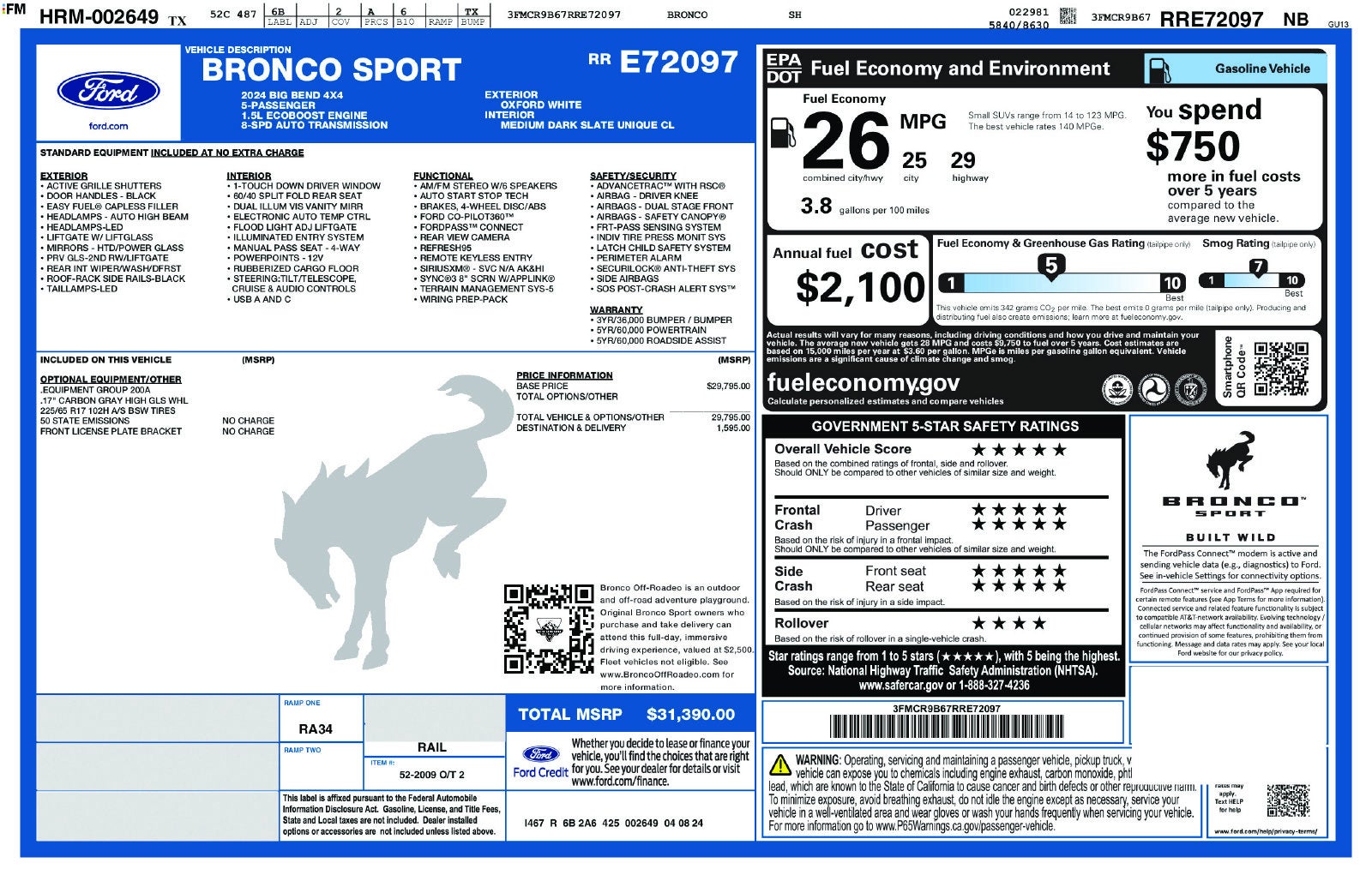 2024 Ford Bronco Sport Big Bend