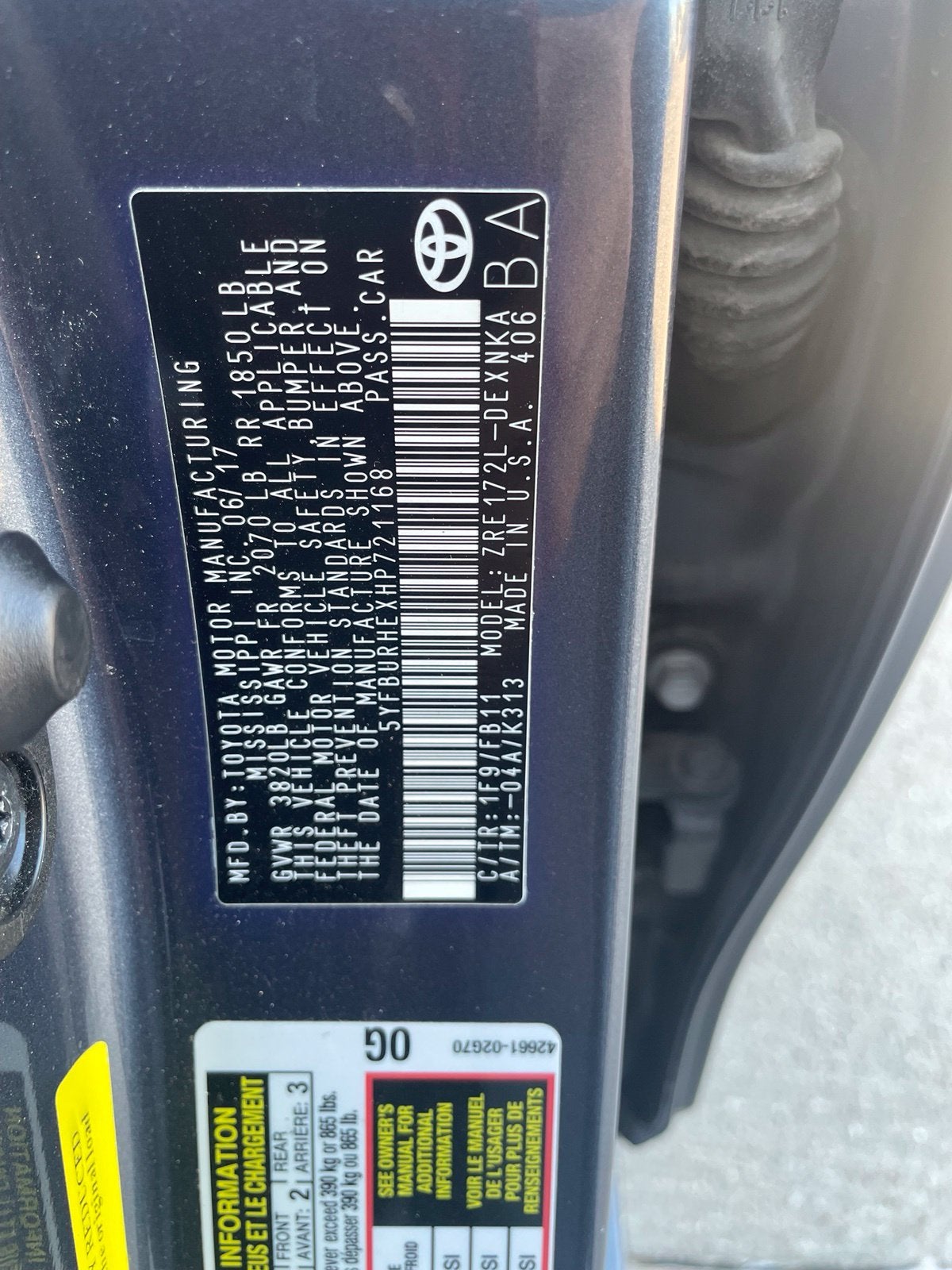 2017 Toyota Corolla LE