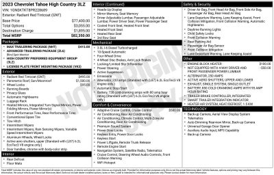2023 Chevrolet Tahoe High Country