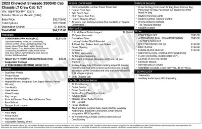 2023 Chevrolet Silverado 3500 HD Chassis Cab LT