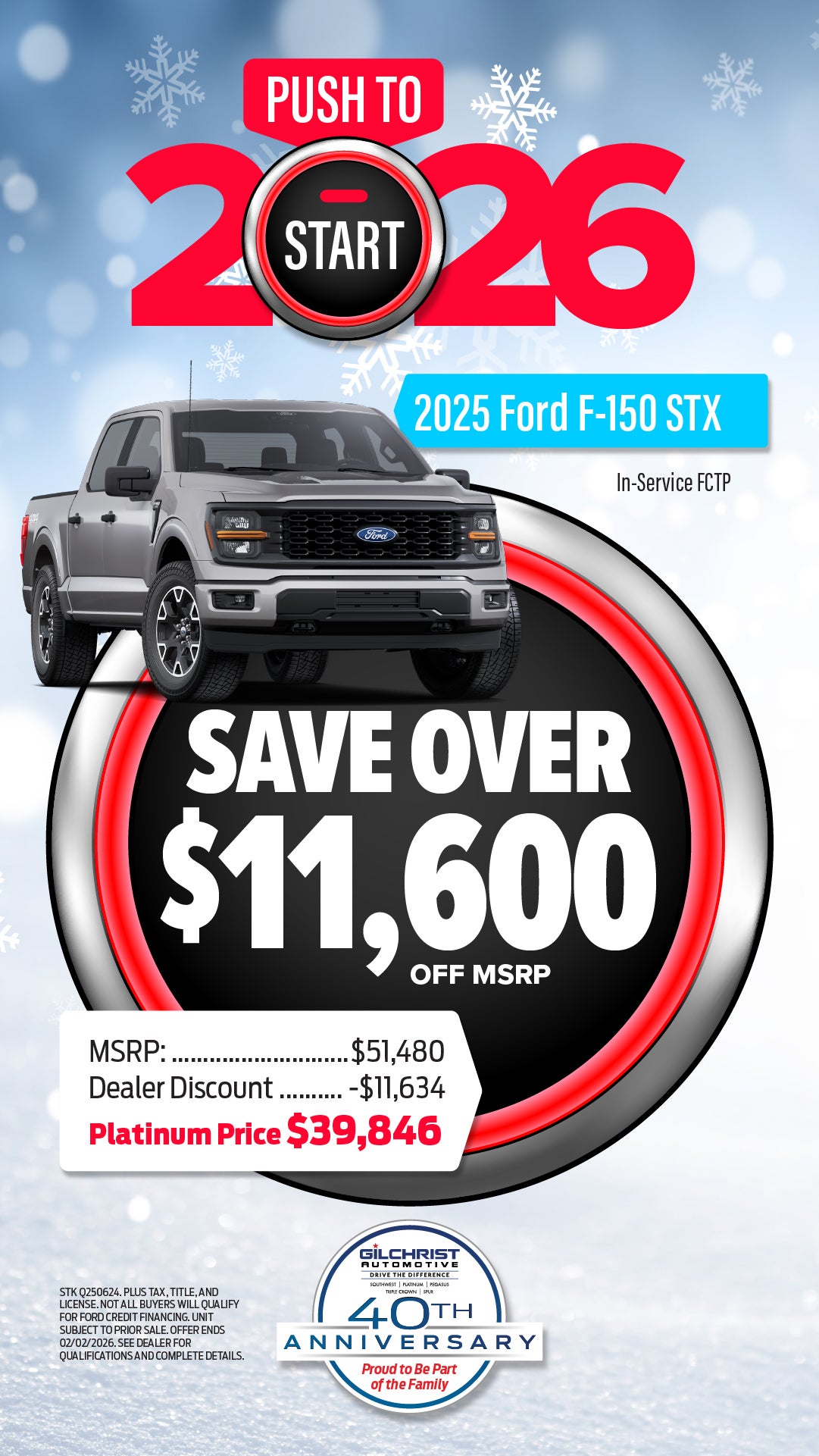 Shop Over $11,600 Off MSRP on 2025 Ford F-150 STX!