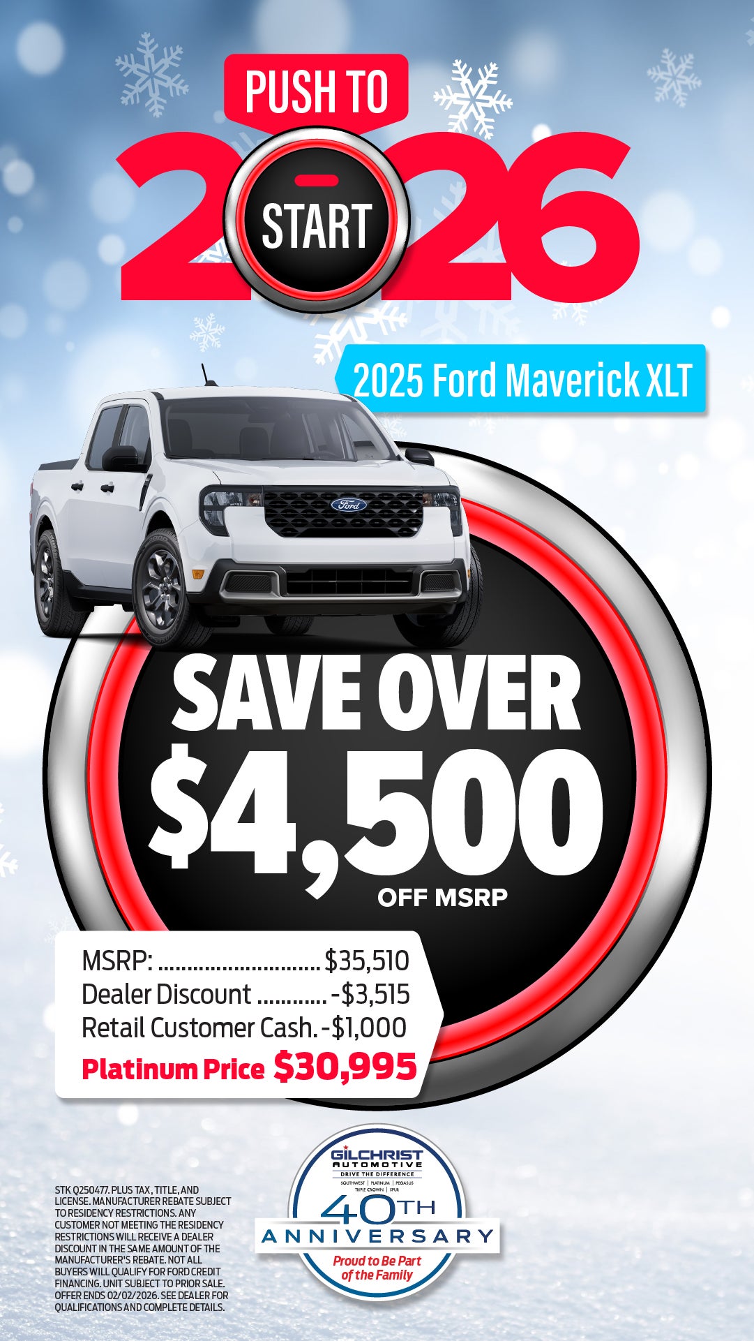 Shop Over $4,500 Off MSRP on 2025 Ford Maverick!