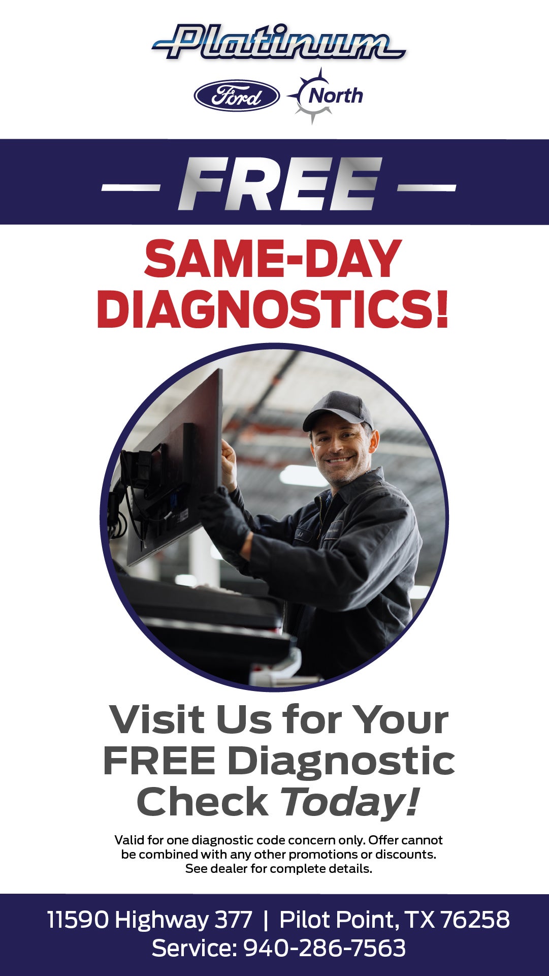 Free Same Day Diagnostics!